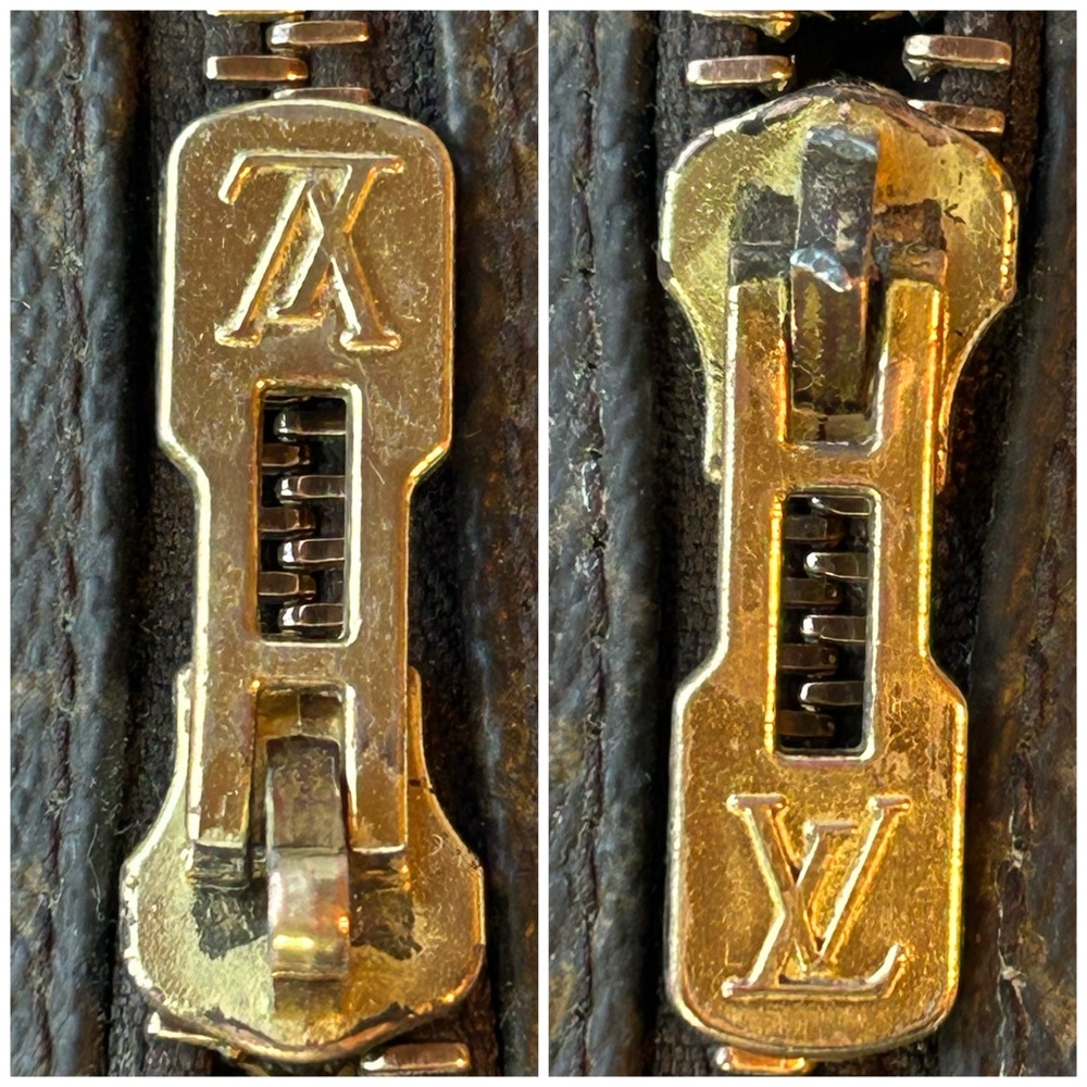 Authentic Louis Vuitton 20" double zipper with 2 larger size zipperheads - Picture 2 of 9